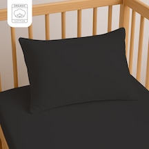 %100 Pamuk Bebek Yastık Kılıfı 35x45 Cm 2 Adet Doğal & Yumuşak Koyu Antrasit
