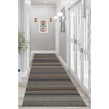 Eliana Home Dijital Baskı Yıkanabilir Kaymaz Taban Salon Halısı Ve Yolluk Rvg0960-fnl209 Kahverengi
