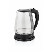 KİNG KSI1001 Alice 1.8 Lt Işıklı Cam Kettle Su Isıtıcı