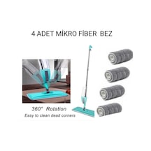 Hansel Spin Mop Sprey Mop Deterjan Hazneli 4 Adet Yedek Mop Spreyli Temizlik Paspası