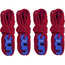 Sharplace 4 Adet Kamp Çadır Ipi 4m - Çadır Bağlama Ve Sabitleme İçin Kırmızı Kırmızı