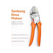 Senbang Elma Makası Profesyonel Budama Makası Keskin Çelik Bıçaklı Ergonomik Bahçe Makası