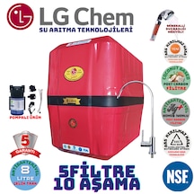 Lg Chem Cool Kırmızısyah 8lt 5fl Pompalı 10aşama Su Arıtma Cihazı