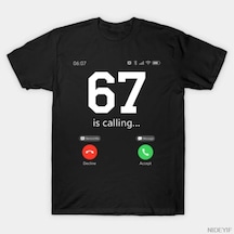 Tarzsokak 67 Is Calling Meme Six Seven Brainrot T-shirt Erkekler Kadınlar İçin %100 Pamuklu Tişörtler K Çok Renkli