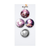 Honkai Star Rail Oyunu Evernight Oyun 3'lü Metal Rozet Seti 58mm İğneli Buton Çanta Yaka Rozeti Çok Renkli