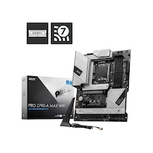 Msı Intel Pro Z790-a Max Wıfı Ddr5 7800 Oc Hdmı / Dp M.2 Wifi-6e 1700p Usb 3.2 Gen1, Gen2 12-13-14. Nesil
