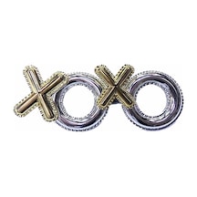 Mey İthalat Gümüş Renk Xoxo Yazılı Parti Gözlüğü 17x7 Cm Diğer