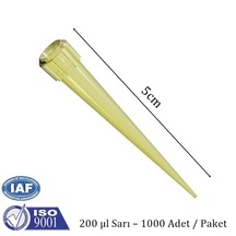 Sarı Pipet Ucu 200 µl 1000/Paket