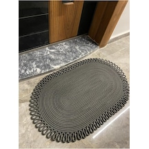 Dublin Serisi Jüt, Desenli Kapı Önü, Paspas, Banyo Paspası, Balkon Paspası/hediyelik, Ev Eşyası Antrasit 50 X 80 Çok Renkli
