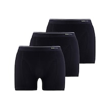 Blackspade Erkek Siyah 3'lü Paket Pamuklu Boxer Siyah