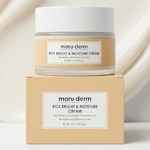 Maruderm Pirinç Özlü Aydınlatıcı & Nemlendirici Krem Seramid & Hyaluronik Asit İle Pürüzsüz Ve Parlak Görünüm İçin Yüz Kremi, 50 Ml