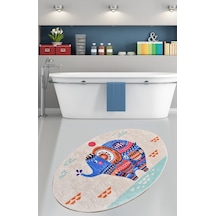 Etnik Fil Kare Djt 80X120 Cm Banyo Halısı, Pasas