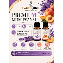 Premium Mum Esansı 5 Cc 2'li Set - Lavanta, Şeftali - Soya Wax, Parafin, Jel Wax Ve Bal Mumu Uyumlu Bkfab2lvsf5 Karışık