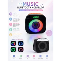 Rgb Işıklı Taşınabilir Bluetooth 5.0 Hoparlör - Güçlü Ses Ve Kompakt Tasarım