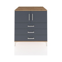 Kronos Şifonyer 2 Raflı 3 Çekmeceli 2 Kapaklı 88x59x96 Çam-an... Çam