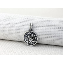 925 Ayar Gümüş Mülk Allah'ın Yazılı Kolye Ucu Gümüş