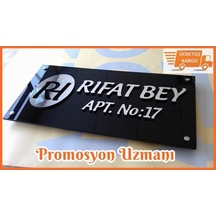 Isme Özel Pleksi Apartman Isimliği - Dilediğiniz Renkte Ve Ölçüde