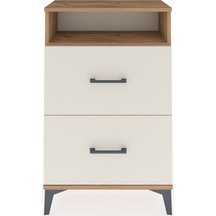 Arges Komodin Tek Raflı 2 Çekmeceli 60x30x96 Çam-aytaşı Atlas Çam
