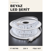 Onerous 17 M 220v Beyaz Led Şerit, Fişli, Yapışkanlı