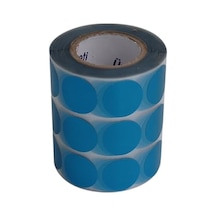 Metalize Kuşe Etiket 25mm X 25mm Ruloda 2500 Adet, Ev Ve Ofis Kullanımı İçin Kendinden Yapışan Etiket Ve Metalize Mavi 124-Pembe