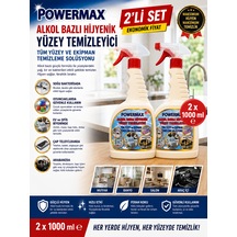 Powermax Alkol Bazlı Hijyenik Yüzey Temizleyici 1000 Ml X2 Set Çok Amaçlı Yüzey Temizleyici