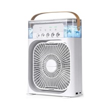 Concord Air Cooler Fan - Sulu Taşınabilir Mini Klima Ve Hava Soğutucu, 3 Kademeli Türbin Vantilatör, 7 Renkli Led Işıklı Ve Zamanlayıcılı Nemlendirici Masa Fanı Beyaz