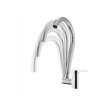 Hay Cam Önü Mix Eviye Bataryası Krom