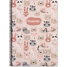 Keskin Color Animal Friend Spiralli Hayvanlar Karton Kapak 100 Yaprak A4 Çizgili Defter Ozelalan1