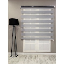 Donatti Zebra Stor Geniş Plise Güneşlik Perde Açık Gri Açık Gri