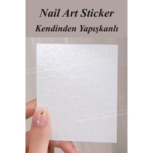 Nail Art Sticker Kendinden Yapışkanlı, Tırnak Süsleme, Tırnak Dövmesi Stikır 964b Beyaz-964b