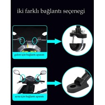 Bisiklet Motosiklet Ve Scooter İçin Gidon Uyumlu Telefon Tutucu Orjinal Malzeme Yüksek Kalite Güneşlik Tasarımlı Universal Modellere Uyumlu Kolay Kurulum Mt-e Diğer