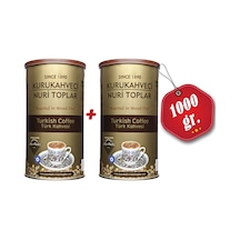 Nuri Toplar 2 Adet Yuvarlak Teneke Kutuda Türk Kahvesi 1KG Kuru Kahve