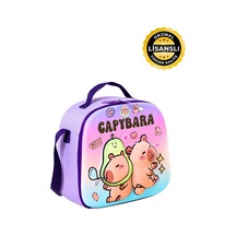 Capybara Orijinal Lisanslı Çocuk Beslenme Çantası Isı Yalıtımlı Lila