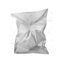 Mat Metalize Bantlı Gümüş Hediye Paketi 20 Adet En: 17 CM x Boy: 25 CM