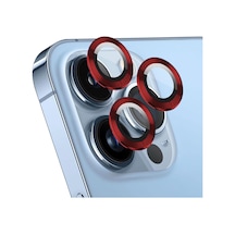 Ekran Koruyucu Apple iPhone 15 Pro İçin Tekli Kamera Lens Koruma Camı Kırmızı iPhone 15 Pro İle Uyumlu Ekran Koruyucu - Kırmızı Diğer