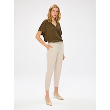 Faik Sönmez Comfort Fit Krep Örme Pantolon W27pnt002 Bw27pnt00272 Taş