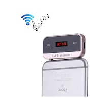 Tüm Akıllı Telefonlar İçin Eller Serbest Konuşma / Veri Yönetimi Fonksiyonlu Mini Araba Fm Verici Rose Gold