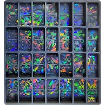 Epoksi Silikon Kalıp Hologramlı Domino Kalıbı 28 Li