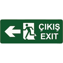 Çıkış Exıt İsg Uyarı Levhası Pvc A5 15x21 Cm