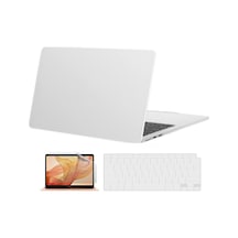 Apple Uyumlu MacBook Pro 13 Inç M2 Çip A2338 / A2686 Tam Alt Üst Kılıf Klavye Kılıfı Ekran Koruyucu Şeffaf