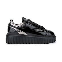 Tamer Tanca Kadın Deri/suni Siyah Rugan Sneakers & Spor Ayakkabı 1009 05 Bn Ayk Sk24-25 Syh Rgn/ant Rgn Siyah Rugan Siyah