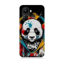 Huawei Nova 10 Se Uyumlu Renkli Boyalı Panda Desenli Silikon Kılıf