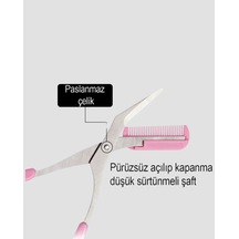 Pratik Taraklı Kaş Düzeltme Makası 1 Adet Çok Renkli