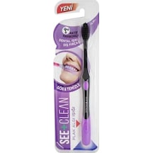 See+ Clean Dental Işıklı Diş Fırçası Mor Açık Ahşap