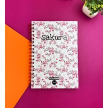 Kırmızı Sakura Tasarımlı Konuşan Ajanda Çok Renkli