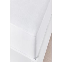 Divanev Fitted Pamuk Bebe Alezi 70x110+20 Cm Sıvı Geçirmez Yatak Koruyucu Beyaz