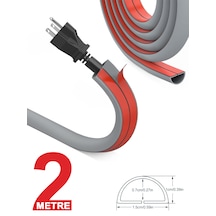 Greentech Esnek Kablo Kanalı Şeritli Gri / Gt-kk10