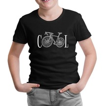 Cool Bicycle Siyah Çocuk Tshirt 001