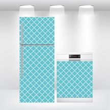 Buzdolabı Ve Bulaşık Makinesi Kapak Sticker Folyo Kaplama Mavi