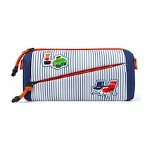 Kamp Temalı İki Bölmeli Kalem Kutusu Geniş Hacimli Kalemlik - Lacivert Genel